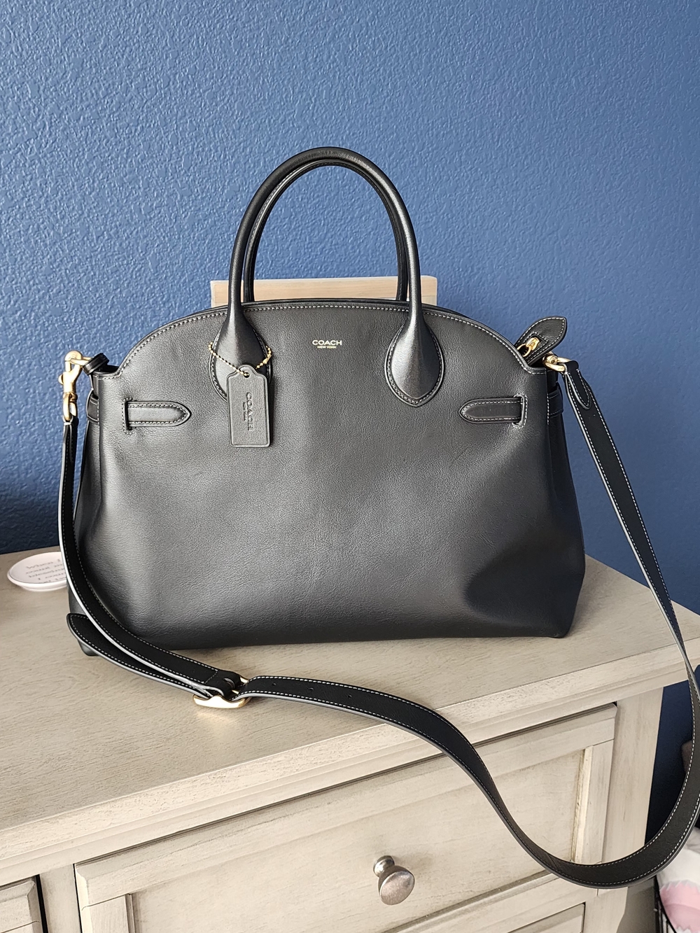 Coach Soft Empire Carryall 40 Black Like New Condition